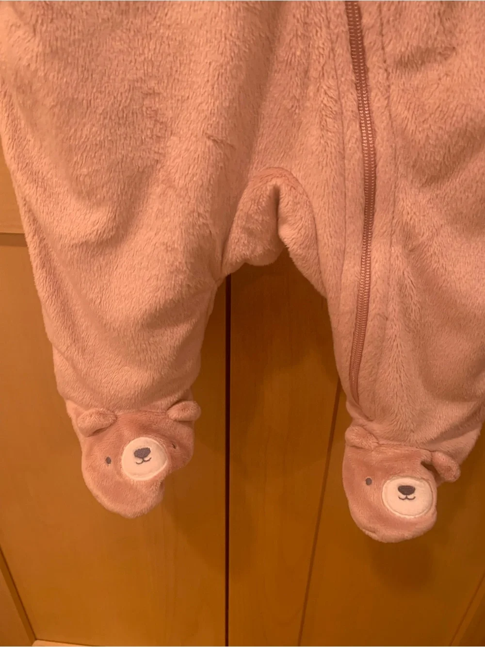 Pink Newborn Snowsuit Hooded Coat with Footies